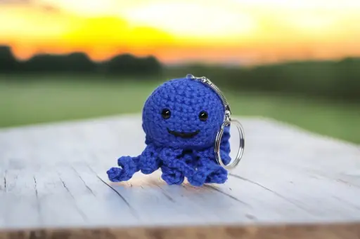 Handmade Crochet Octopus Keyring | Cute Amigurumi Bag Charm | Unique Gift | EJCraftz